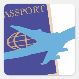 Passport Square Sticker