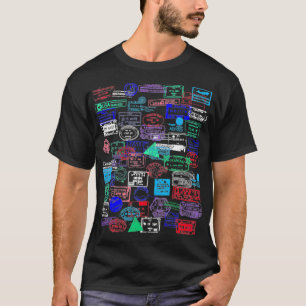 Passport Stamp Collector Travel The World  T-Shirt