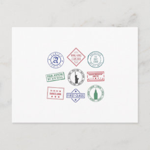 Passport Stamp Postcard