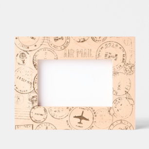 Passport Stamps Design Etched Picture Frame