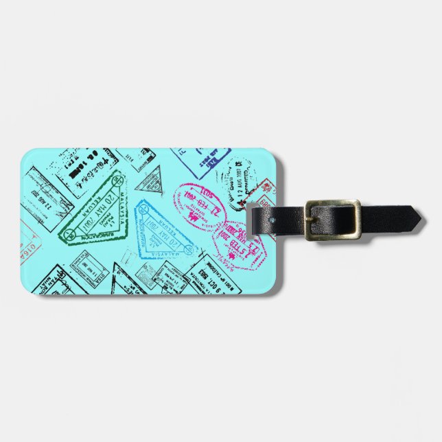 Passport Stamps Luggage Tags (Front Horizontal)