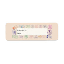 Passport Stamps Postcard ID Labels