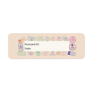 Passport Stamps Postcard ID Labels