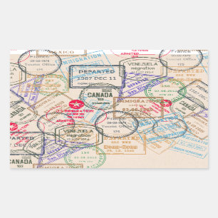 Passport Stamps Travel Sticker