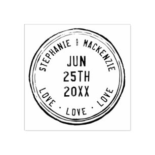 Passport Travel Custom Personalized Names Wedding Rubber Stamp