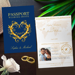 Passport Wedding Invitation-Destination Weddings Announcement