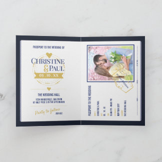 Passport Wedding Invitation Set