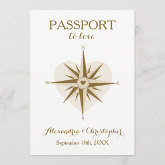 Passport Wedding Invite - Destination Travel Theme