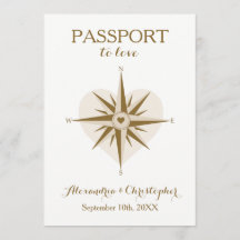 Passport Wedding Invite - Destination Travel Theme
