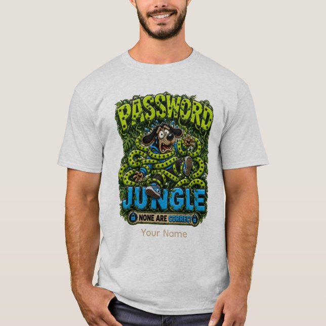 Password Jungle Personalized Funny IT Office  T-Shirt (Front)