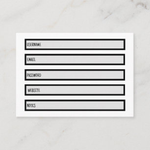 Password Keeper set Business Card
