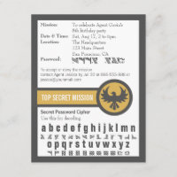 Password Secret Agent Birthday Party