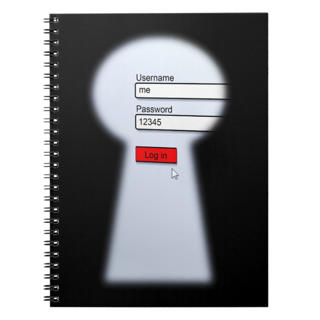 Password Security Spiral Notebook (Front)