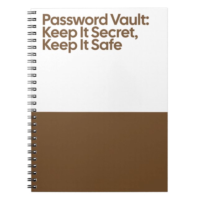 Password Vault Secret Notebook (Front)