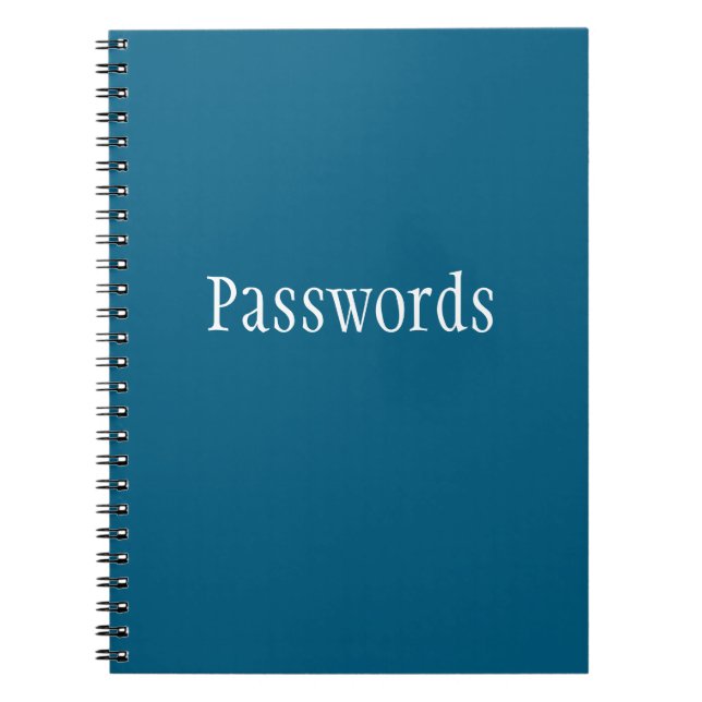 Passwords Notebook (Front)
