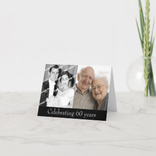 Past and Present Diamond Anniversary Invitation