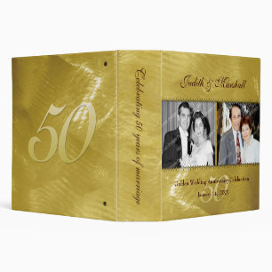 Past and Present Golden (50th) Anniversary 2" Binder