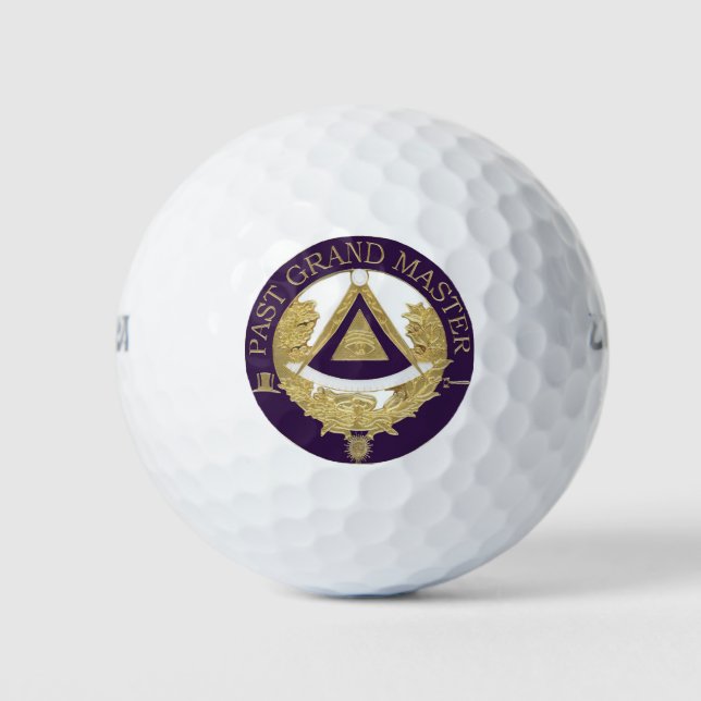 Past Grand Master Of Masons Golf Balls (Front)
