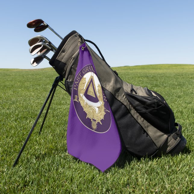 Past Grandmaster Freemason Golf Towel (Green)