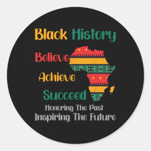 Past Inspiring Future Black History Month Classic Round Sticker