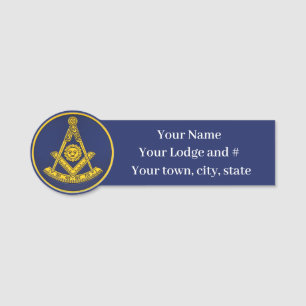 Past Master Freemason Masonic Masonry  Name Tag