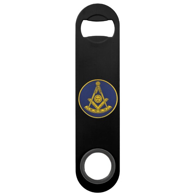 Past Master Freemason Square and Compass Masonic  Bar Key (Front)