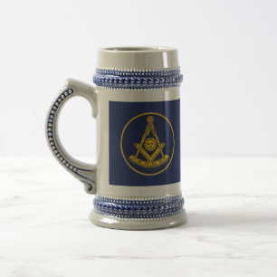 Past Master Freemason Square and Compass Masonic Beer Stein