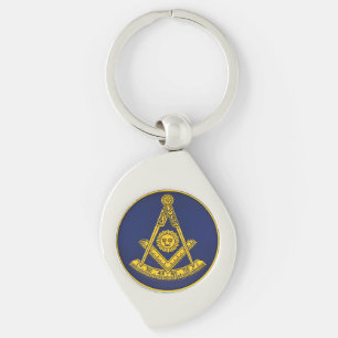 Past Master Freemason Square and Compass Masonic  Keychain