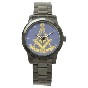 Past Master Freemason Square and Compass Masonic  Watch