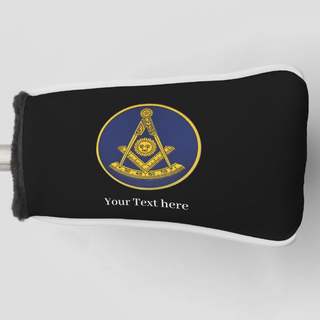 Past Master Lodge Freemason Masonry Masonic Golf Head Cover (Front)