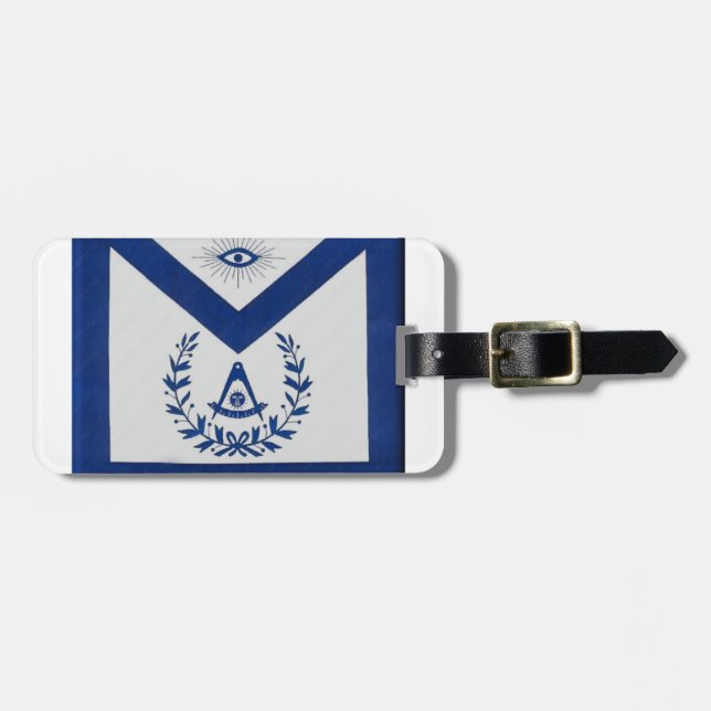 Past Masters Apron F&AM Luggage Tag (Front Horizontal)