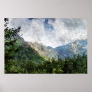 Past the Trees by MtnTopArt Poster