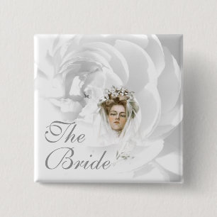 Past Time Sweetheart Boileau Bride Button