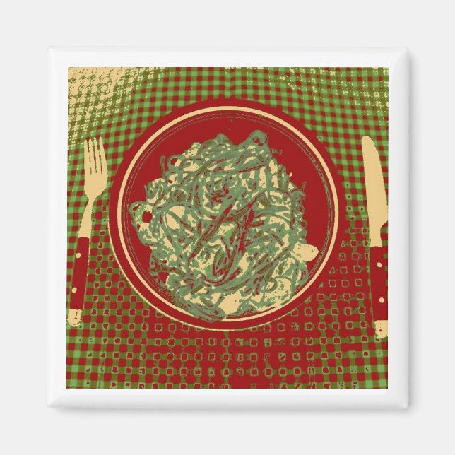 Pasta Ala Pesto! Magnet (Front)