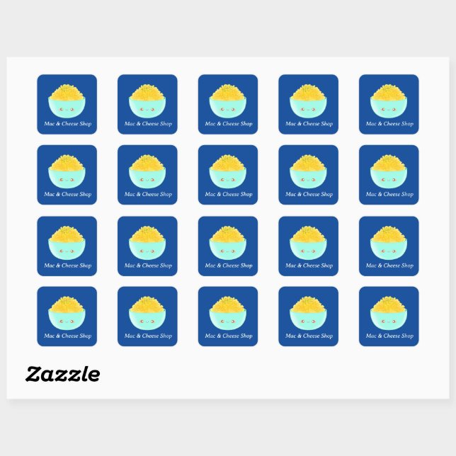 Pasta And Cheese Square Sticker (Sheet)