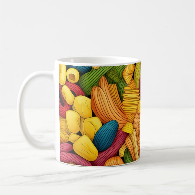 Pasta art background coffee mug (Left)