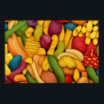 Pasta art background  LARGE Poster<br><div class="desc">Pasta art background
    seamless pattern ,  abundance ,  art ,  background ,  close-up ,  colorful ,  creativity ,  doodle</div>