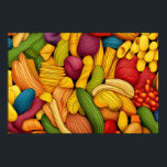 Pasta art background  LARGE Poster<br><div class="desc">Pasta art background
    seamless pattern ,  abundance ,  art ,  background ,  close-up ,  colorful ,  creativity ,  doodle</div>