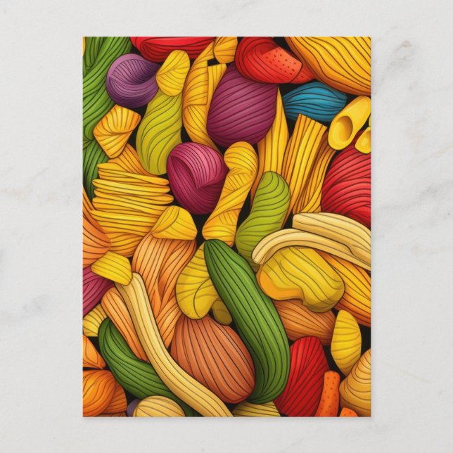 Pasta art background postcard (Front)