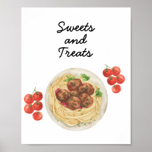 Pasta Baby shower Sweets & Treats Poster