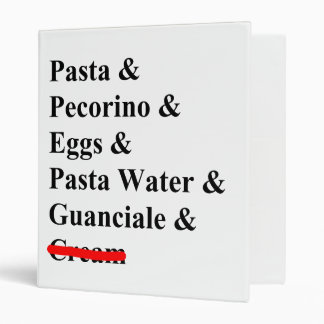 Pasta Carbonara Ingredients Binder