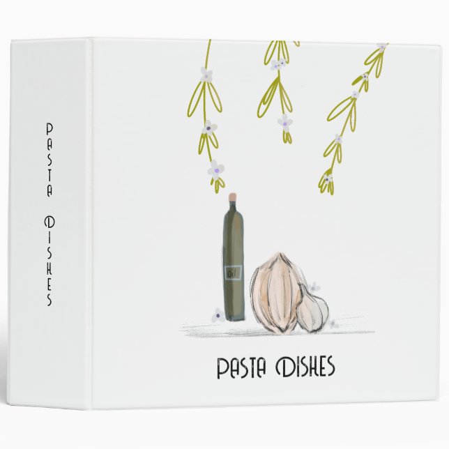 Pasta Dishes Recipe  Binder (Front/Spine)