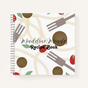 Pasta Food Chef Cook Recipe Notebook
