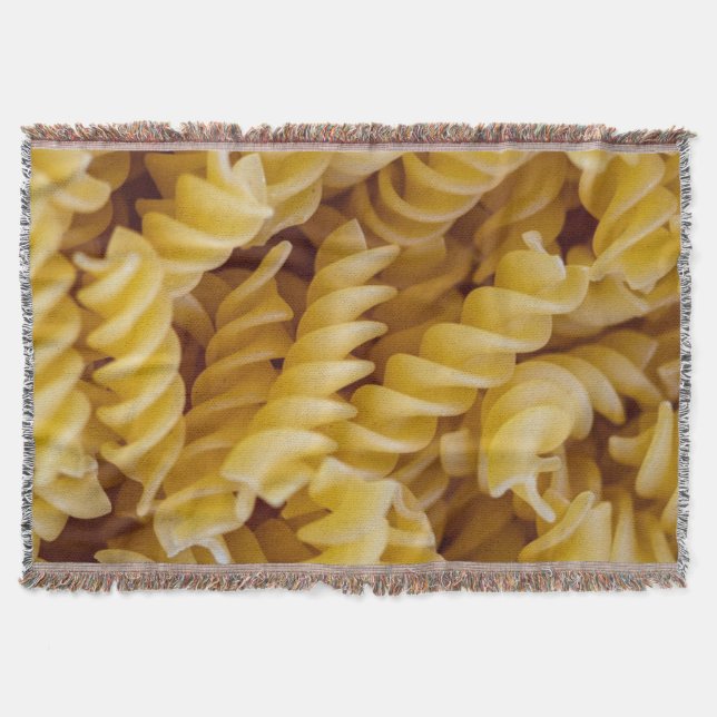 Pasta Fusilli Noodles Throw Blanket (Front)