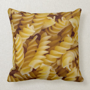 Pasta Fusilli Noodles Throw Pillow