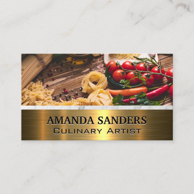 Pasta Herbs and Spices | Culinary Business Card (Front)