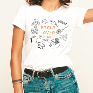 Pasta Lover Club Doodle T-Shirt Tri-Blend Shirt