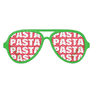 Pasta lover party shades. Italian cuisine glasses