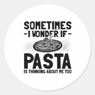 Pasta Lover   Spaghetti Bolognese Gift Idea Classic Round Sticker