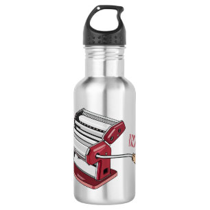 Pasta maker cartoon illustration  532 ml water bottle